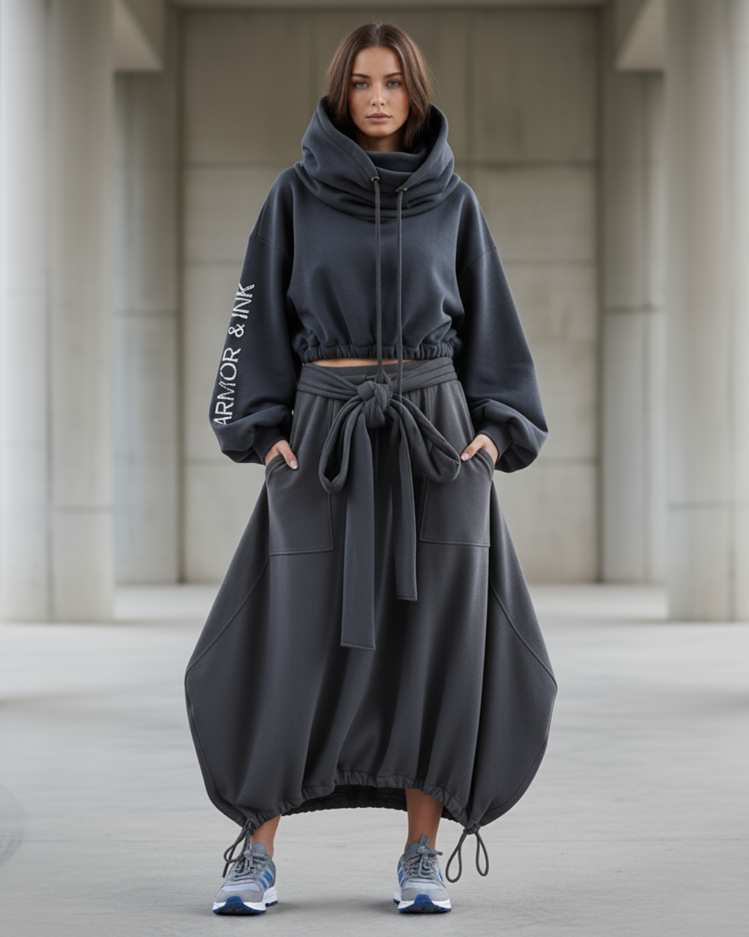 Statement - Architectural Hoodie Shirt and Skirt