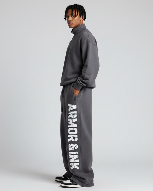 ARMOR & INK Premium Dark Gray Fleece Sweatpants